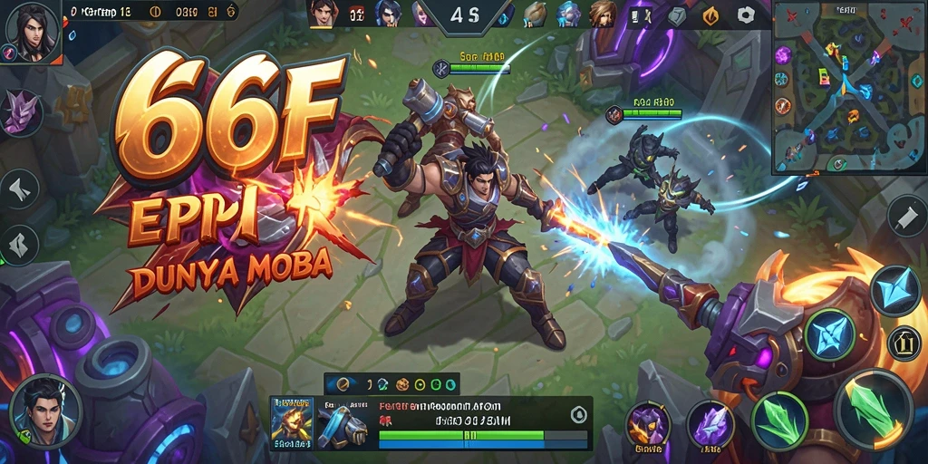 Screenshot permainan 666F menampilkan aksi seru pertarungan MOBA.