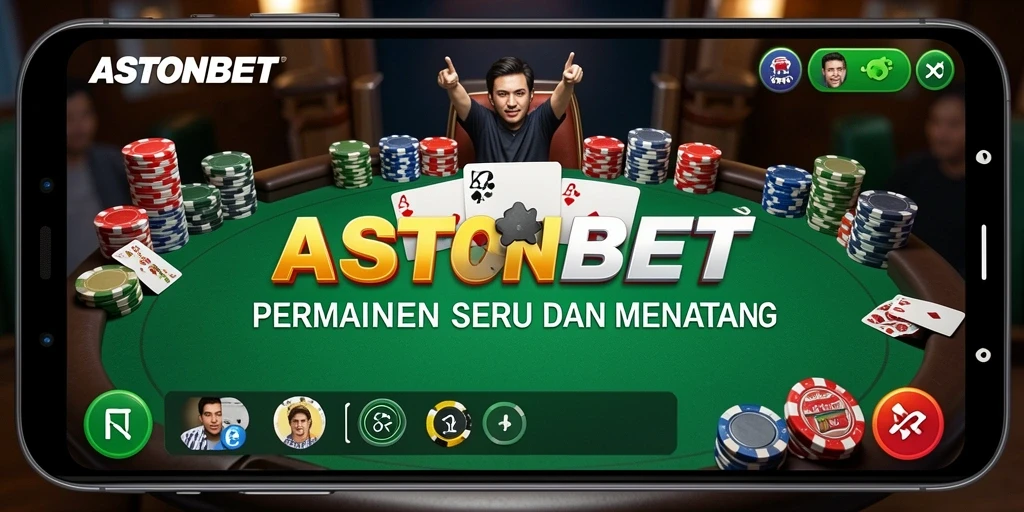 Screenshot utama ASTONBET menampilkan gameplay seru dalam permainan Poker.