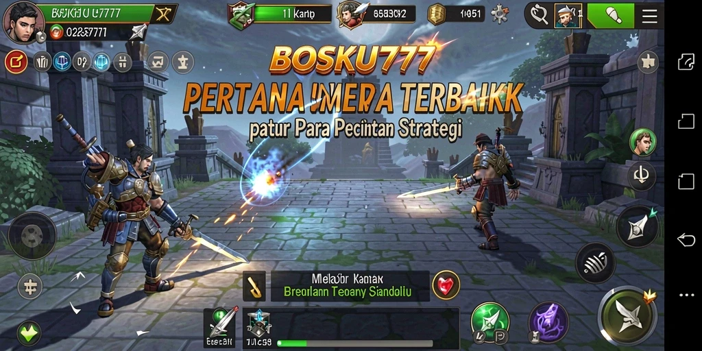 Screenshot dari gameplay Tower Defense yang mendebarkan