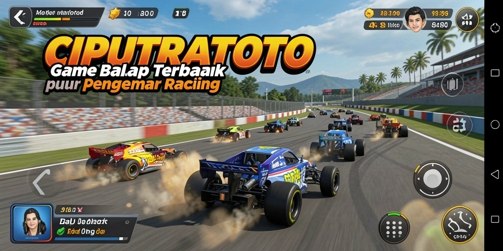 Tampilan balapan seru di <strong>CIPUTRATOTO</strong> dengan mobil yang melaju cepat.