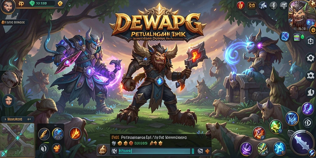 Tampilan penuh aksi dari gameplay DEWAPG dalam momen pertempuran epik.