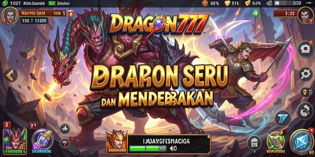 Screenshot gameplay DRAGON777 menampilkan aksi pertarungan yang mendebarkan.