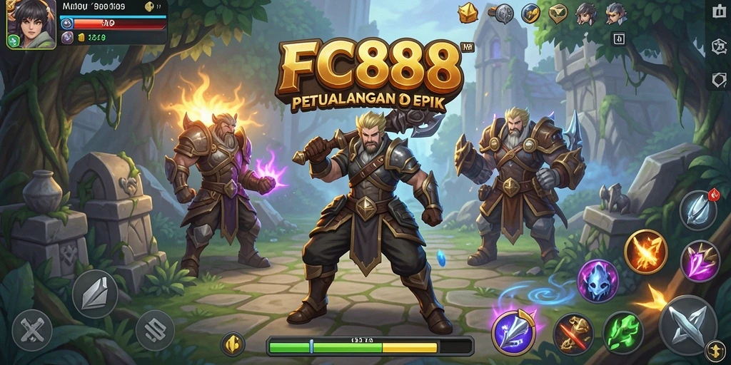 Tampilan menakjubkan dari gameplay RPG FC888.