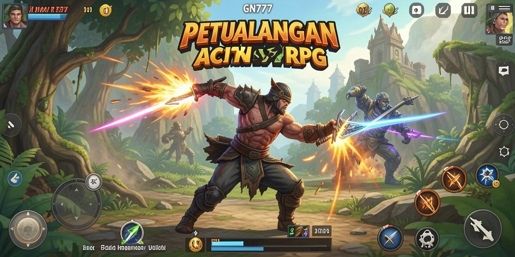 Screenshot gameplay GN777 yang menampilkan pertarungan epik dan strategi karakter.