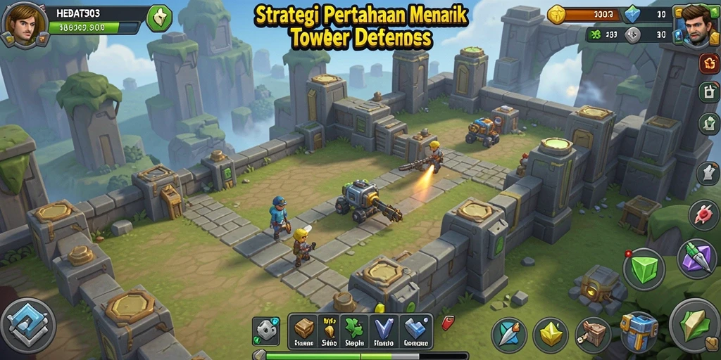 Tangkapan layar HEBAT303 menampilkan aksi seru dalam game Tower Defense.
