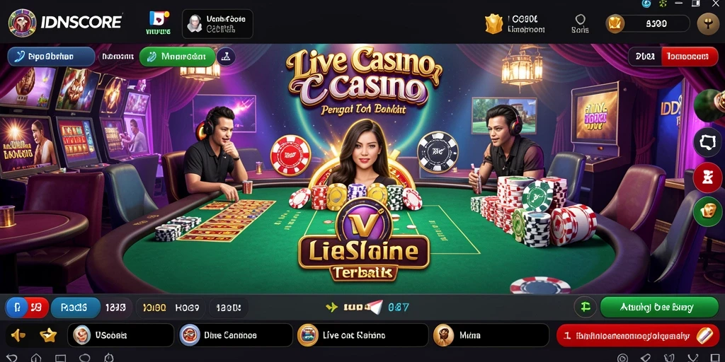 Tampilan suasana kasino langsung di IDNSCORE.