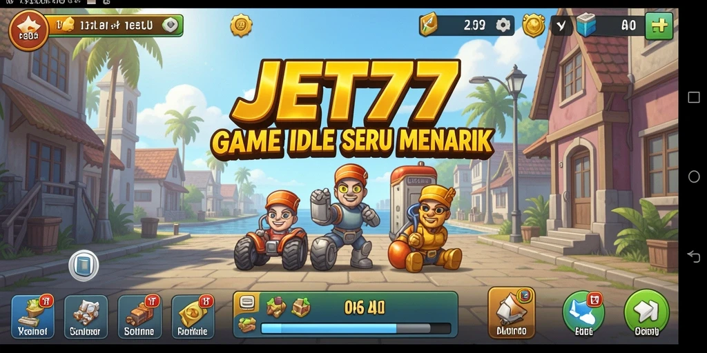 Tampilan gameplay JET77 yang menarik dengan elemen Idle.