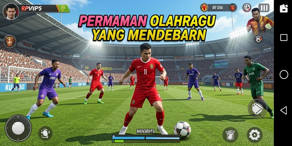 Screenshot RPVIP5 menampilkan gameplay olahraga yang seru dan kompetitif.