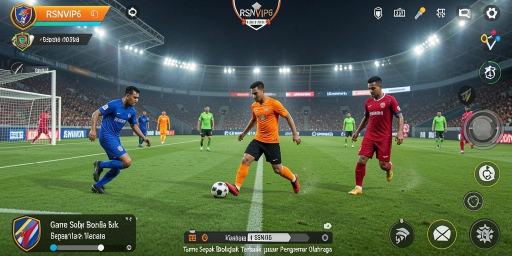 Tampilan gameplay RSNVIP6 dengan pertandingan sepak bola yang mendebarkan.