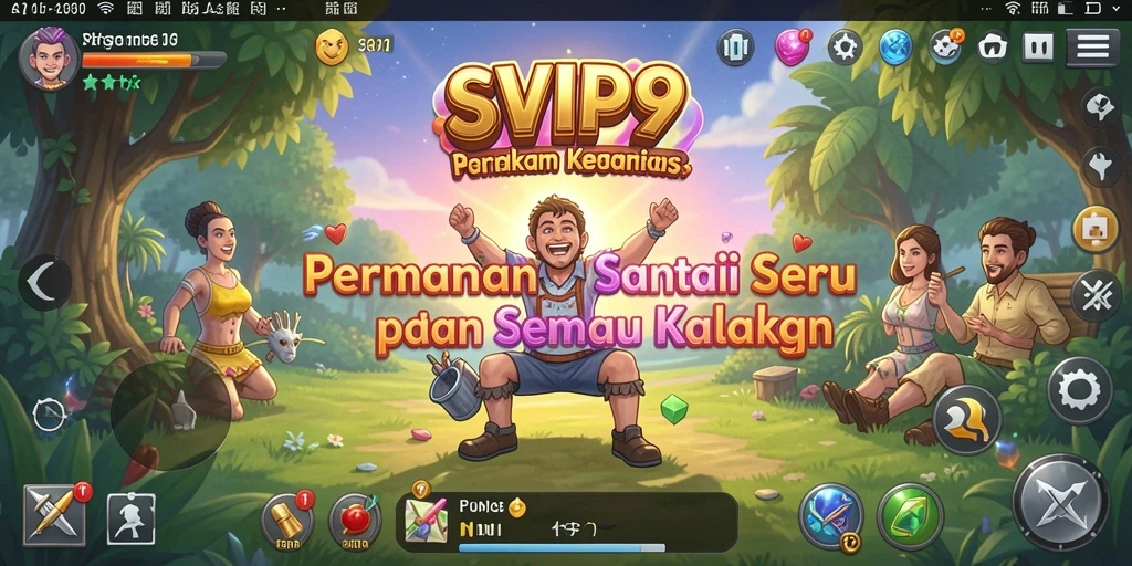 Screenshot gameplay SVIP9 yang menarik dengan karakter lucu dan tantangan seru.