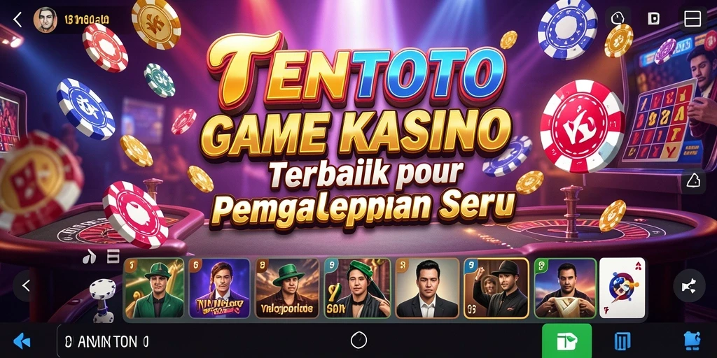 Screenshot utama TENTOTO menampilkan gameplay Kasino yang menegangkan.