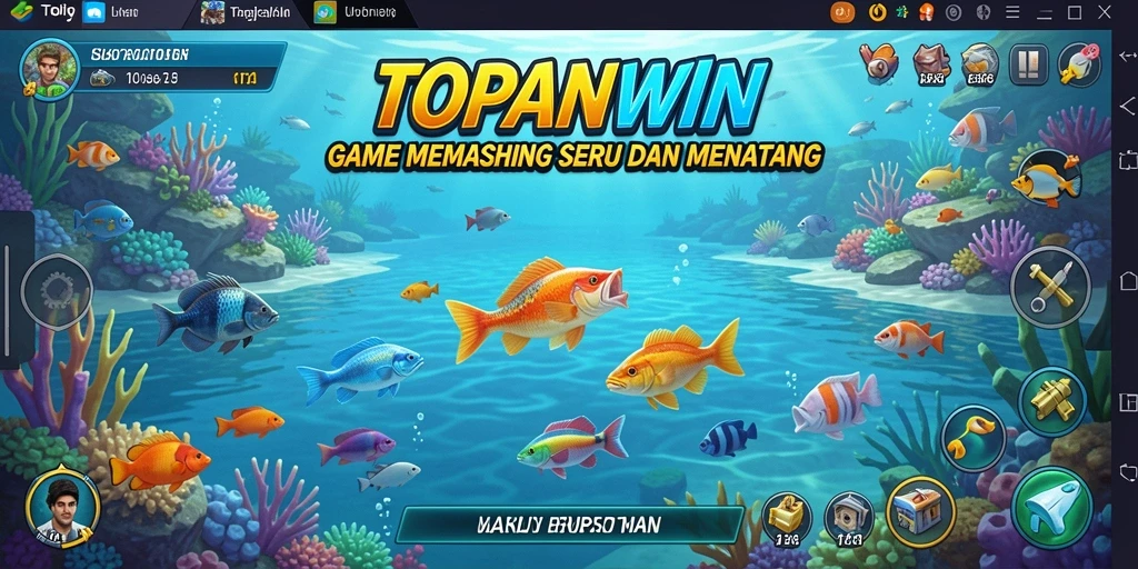 Gameplay <strong>TOPANWIN</strong> yang menarik dengan aksi memancing yang seru.
