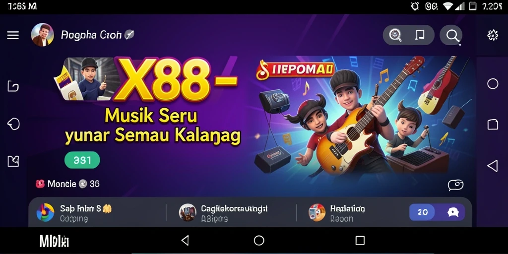 Tampilan gameplay yang mengasyikkan dengan berbagai lagu.