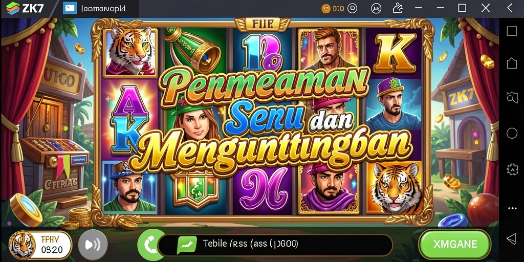 Tampilan gameplay Slot ZK7 yang menarik dan memukau.